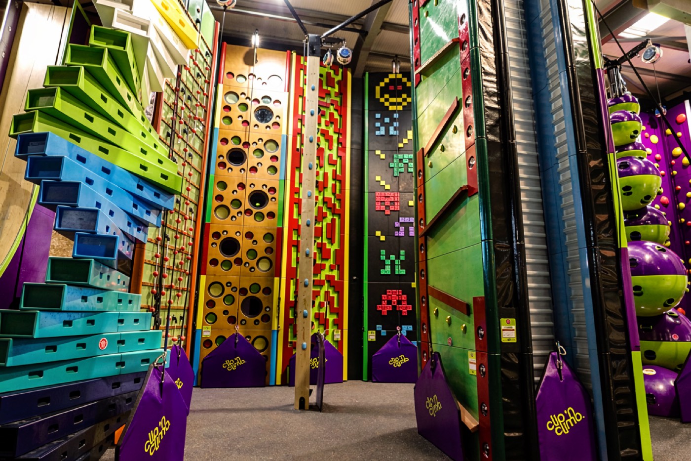 A large indoor play frame at a family entertainment centre