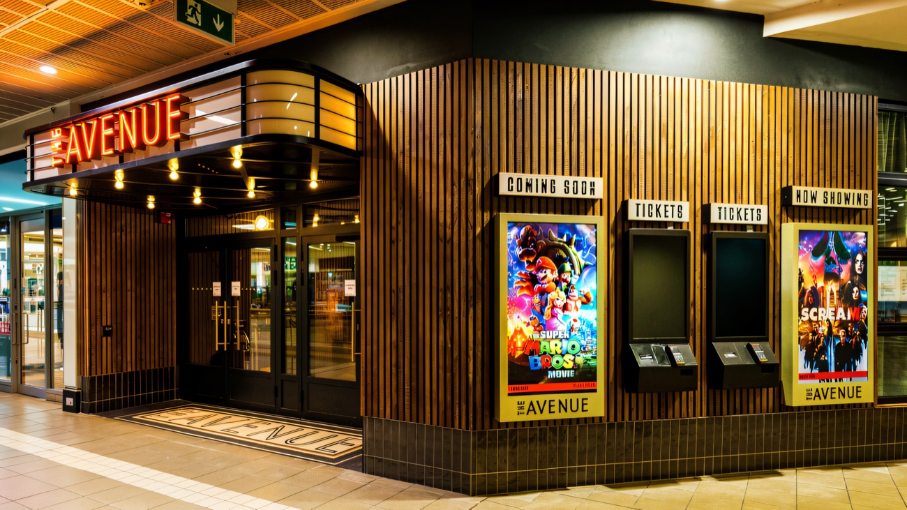 The Avenue Cinema entrance inside CastleCourt