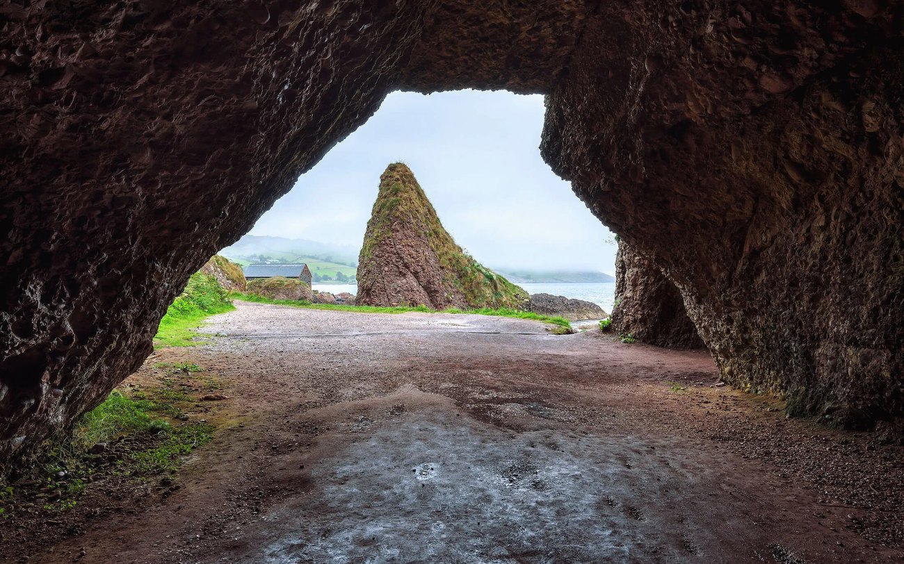 The red sea caves at Cushendun
