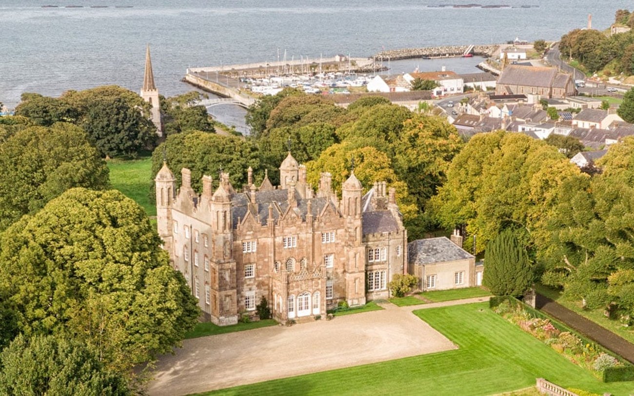 The walled garden and turrets of Glenarm Castle
