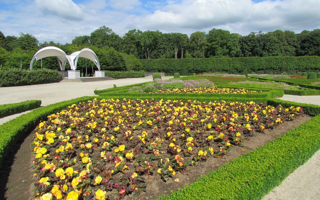 The formal gardens and canal at Antrim Castle Gardens