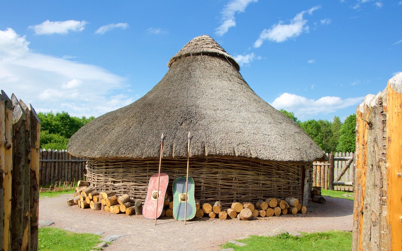 The recreated Celtic roundhouse at the Navan Centre
