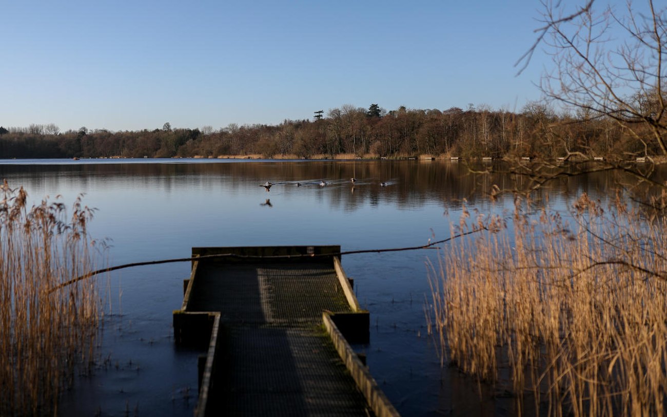The ornamental lake at Loughgall Country Park