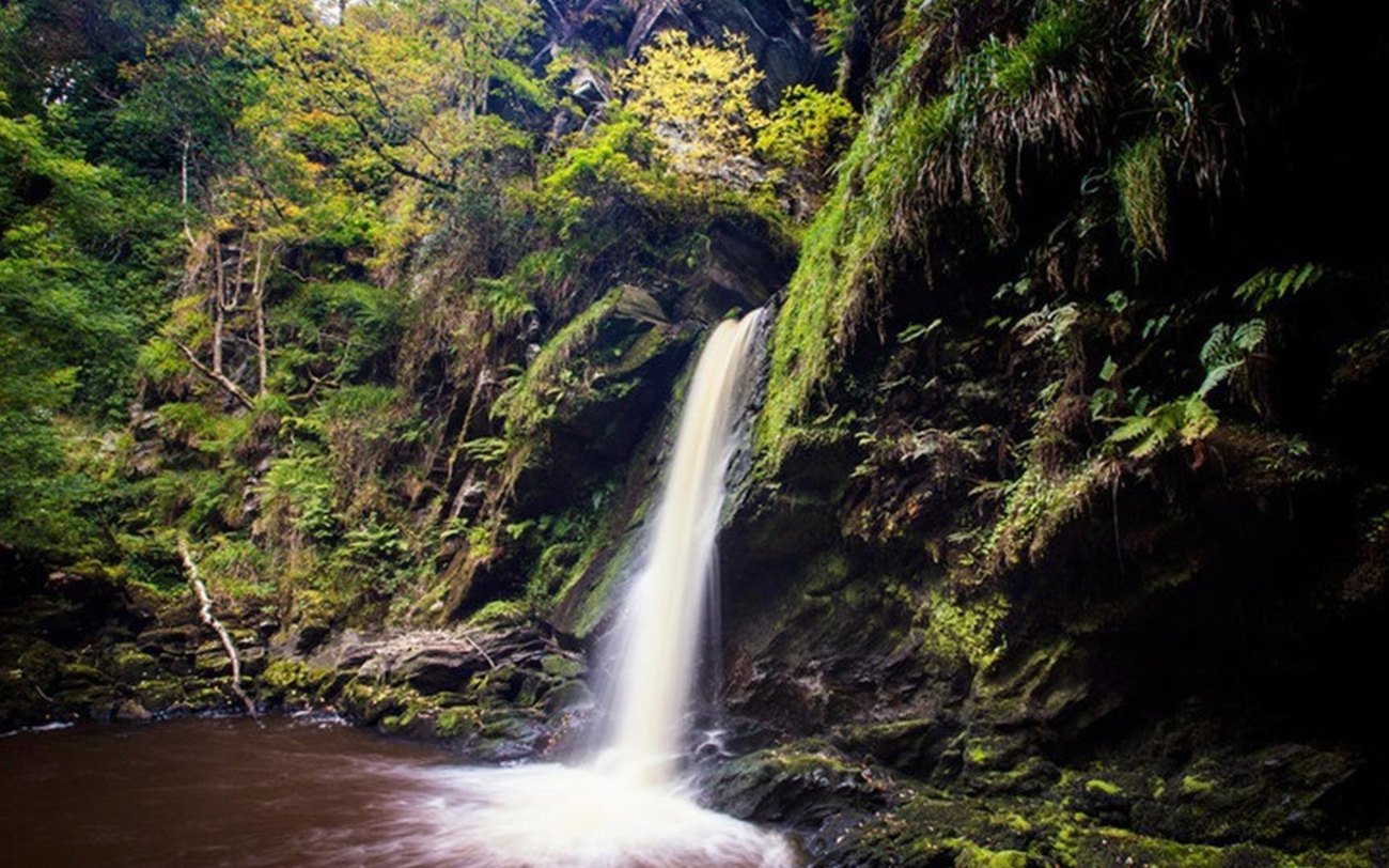 The waterfall at Ness Country Park