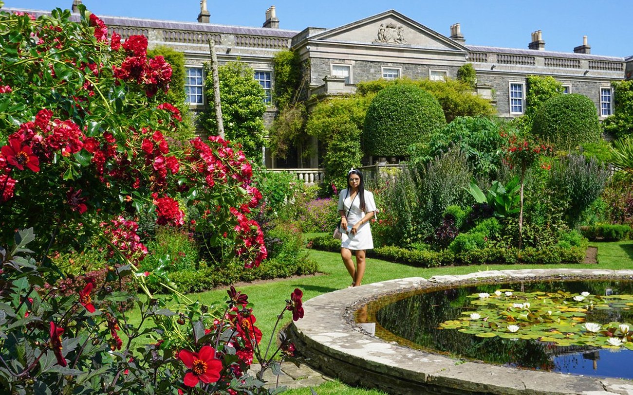 The lake and gardens at Mount Stewart