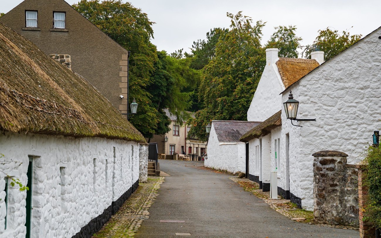 A thatched cottage at the Ulster Folk & Transport Museum