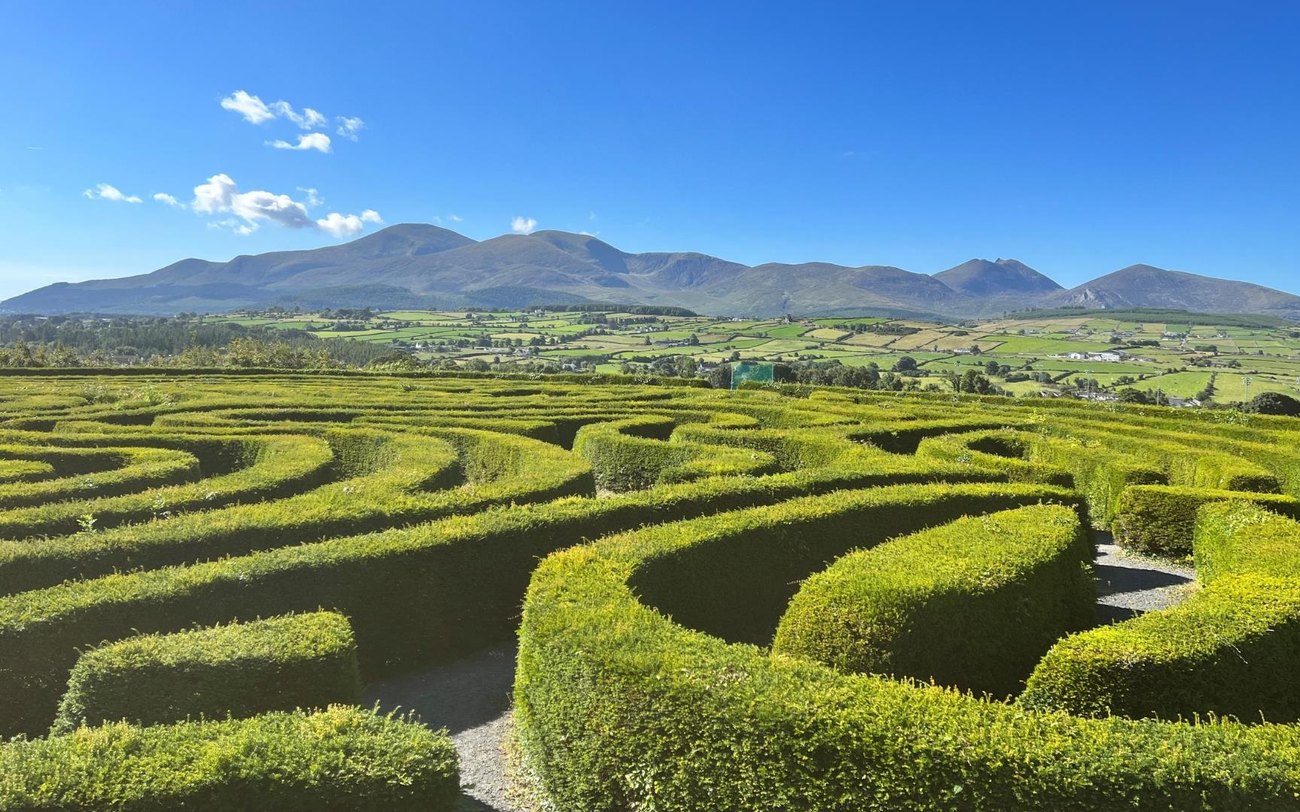 The lake and Mourne backdrop at Castlewellan Forest Park