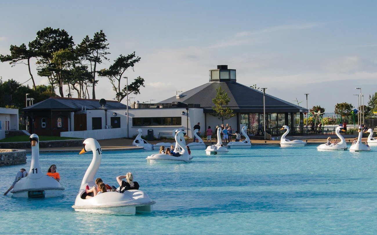 The swan pedal boats at Pickie Fun Park in Bangor