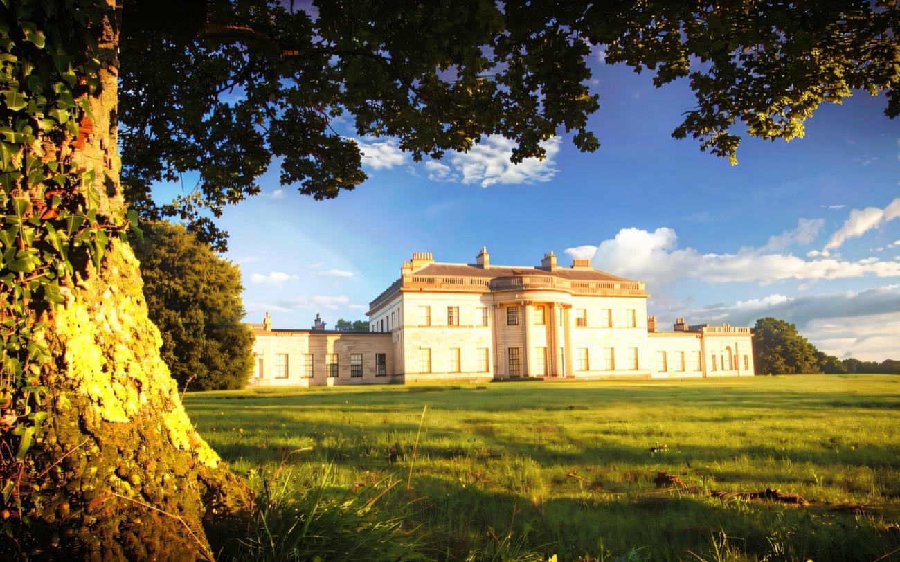 The Palladian frontage of Castle Coole, Enniskillen