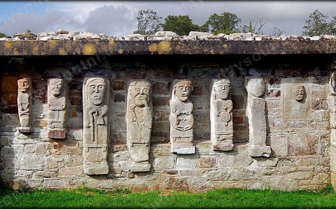 The carved stone figures on White Island, Lough Erne