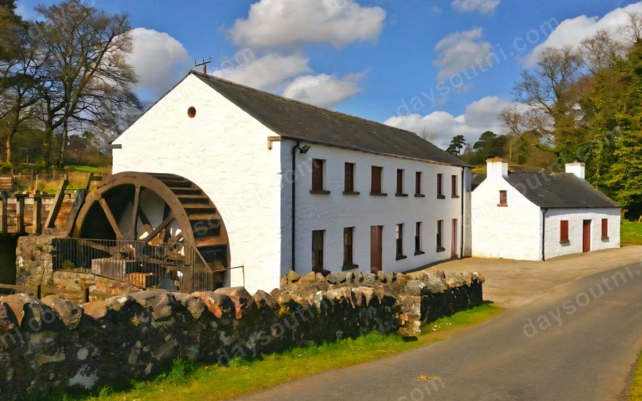 The water wheel at Wellbrook Beetling Mill near Cookstown