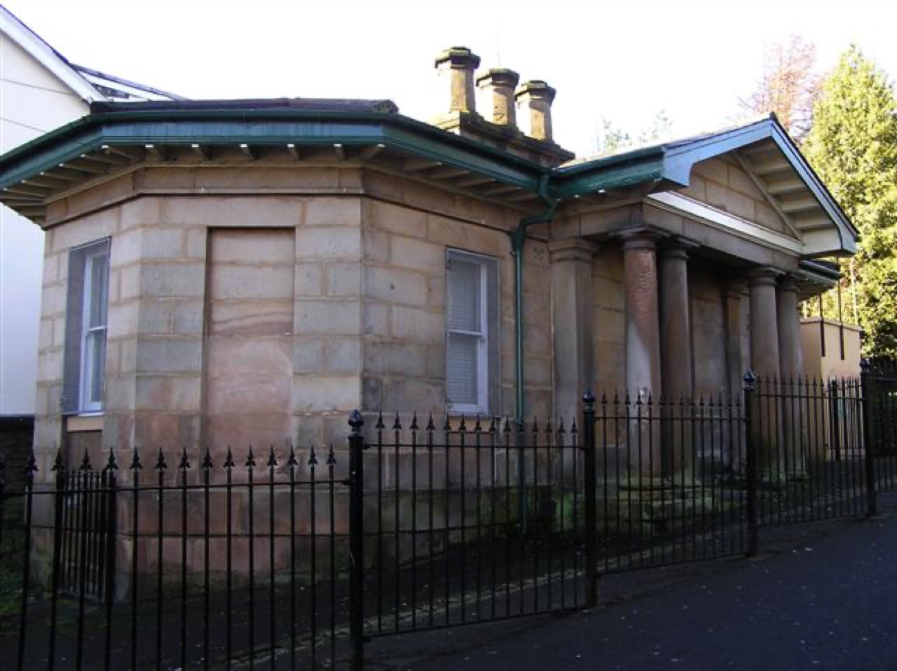 The historic stone gatehouse lodge at Brooke Park