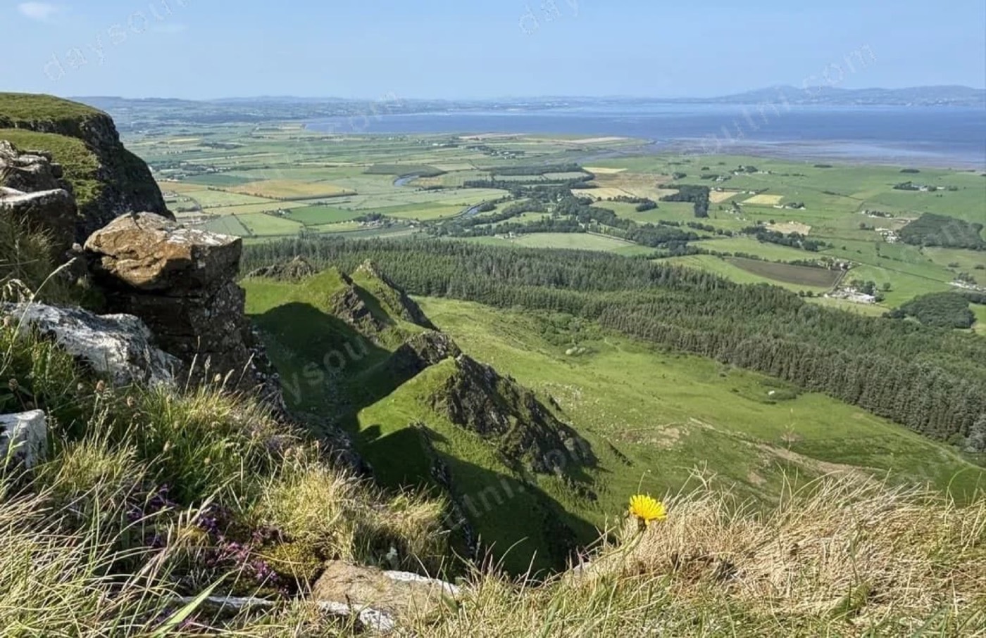 The basalt escarpment and lake at Binevenagh above Lough Foyle