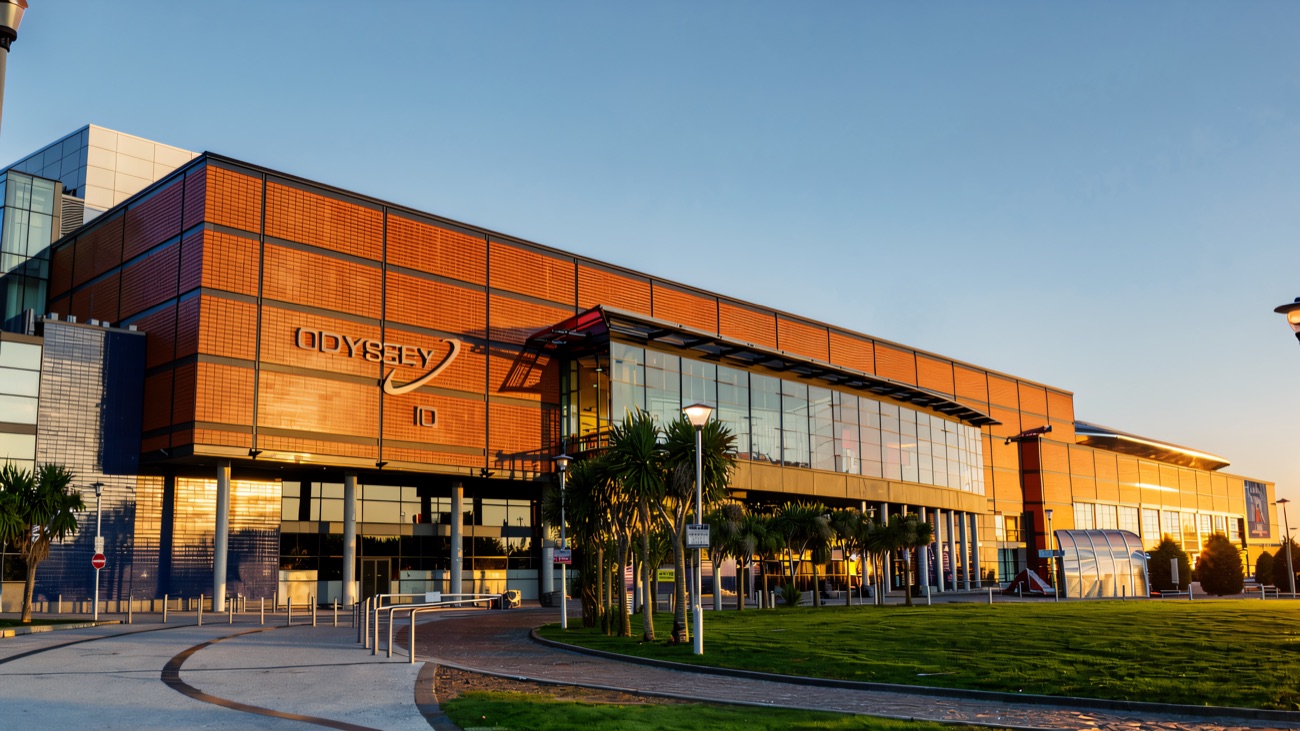 The Odyssey Pavilion on a bright day