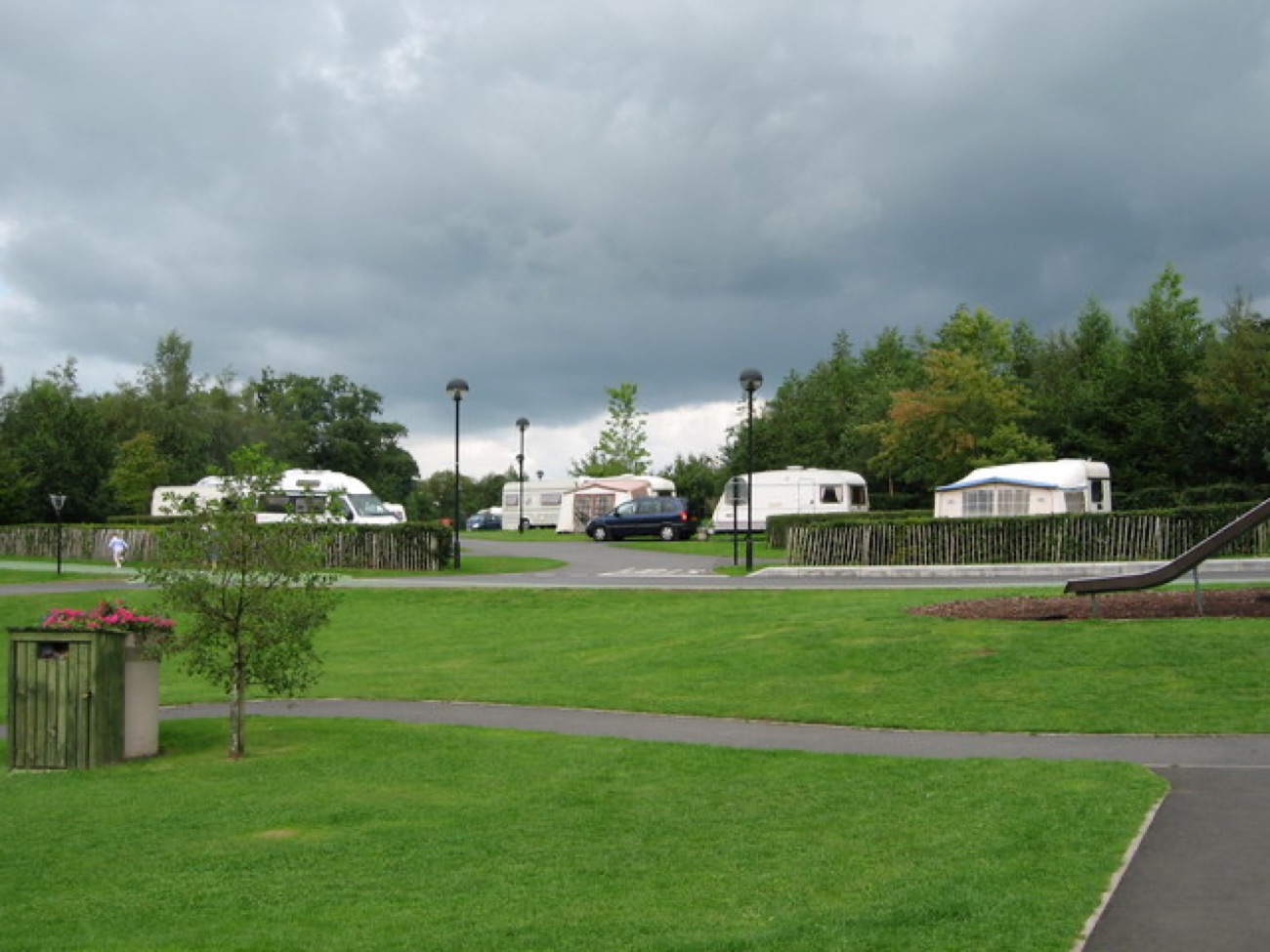 The caravan and camping site at Dungannon Park