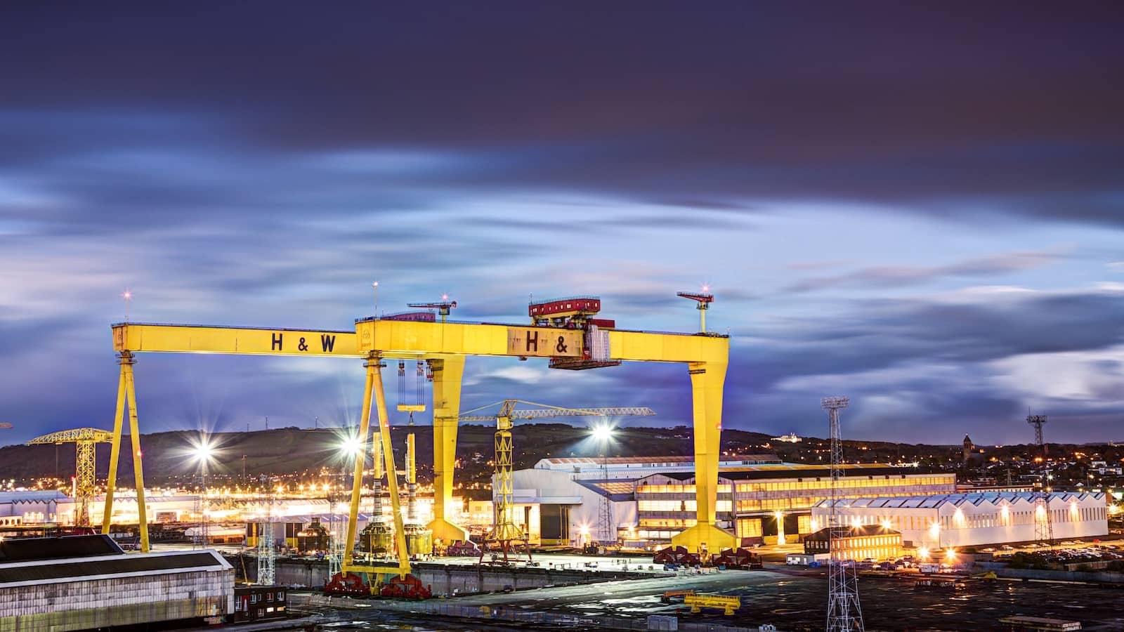 The Belfast skyline with Cave Hill behind the city