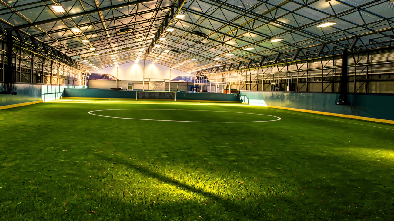 The indoor all-weather pitch under its dome