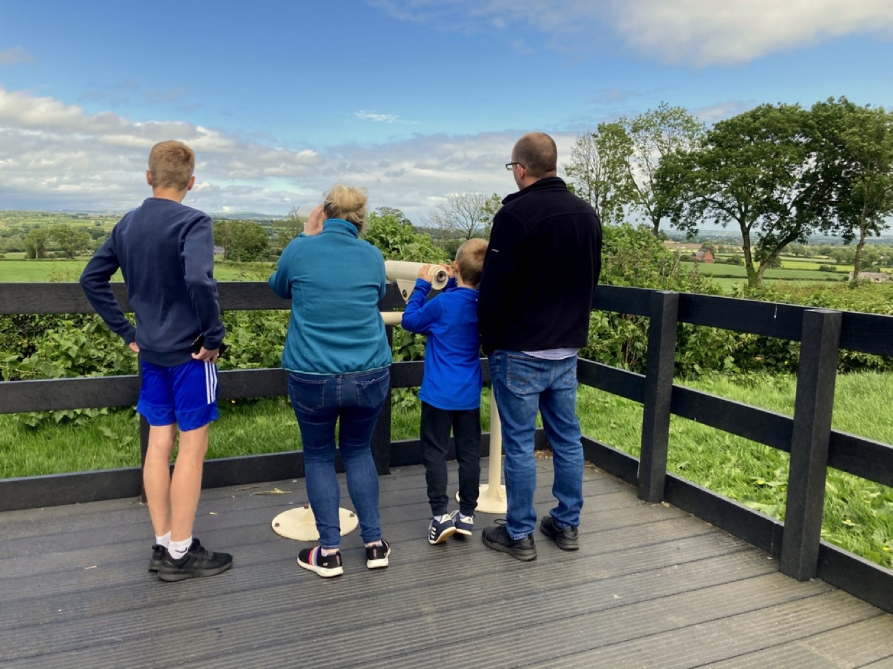The viewing platform over the countryside at Moira Demesne