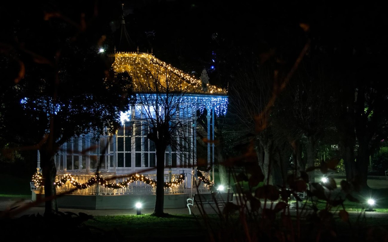Montalto Estate's lake and woodland walks in frosty winter light