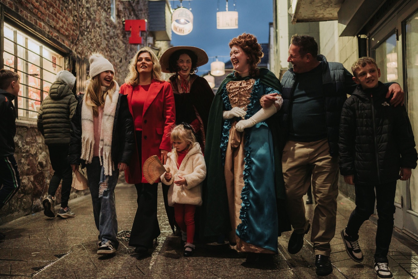 Georgian buildings in Armagh city lit for Christmas