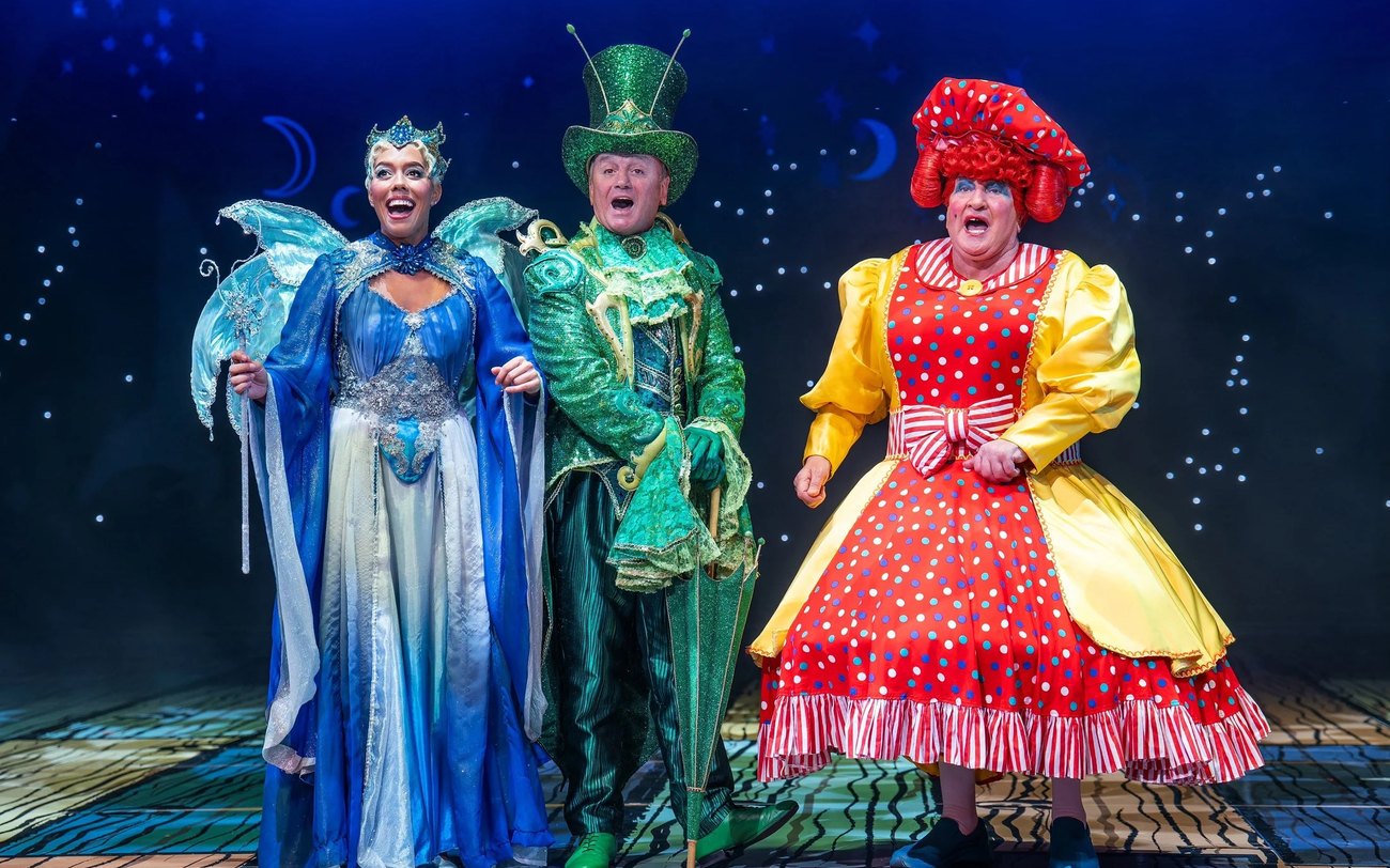 A colourful pantomime in full swing on the Grand Opera House stage in Belfast