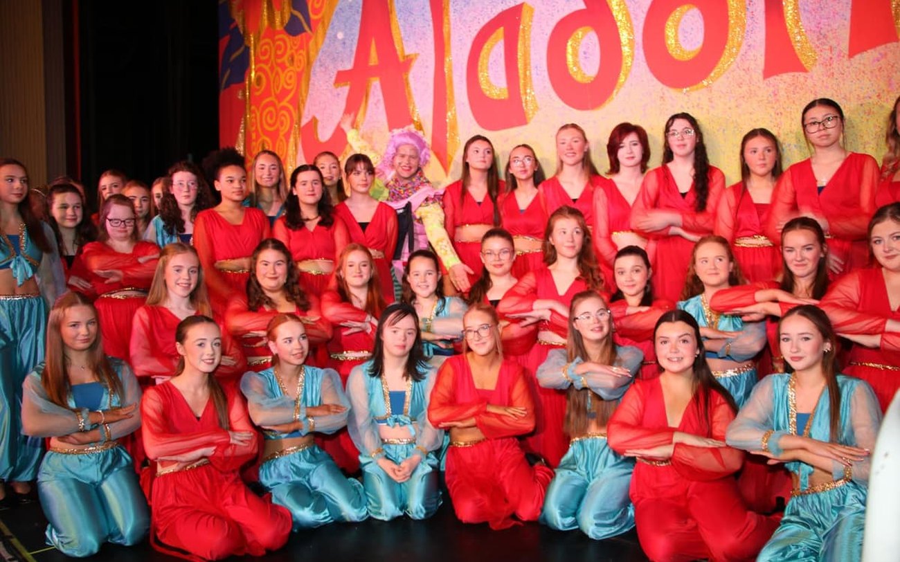 The Newry community pantomime on stage in Newry Town Hall