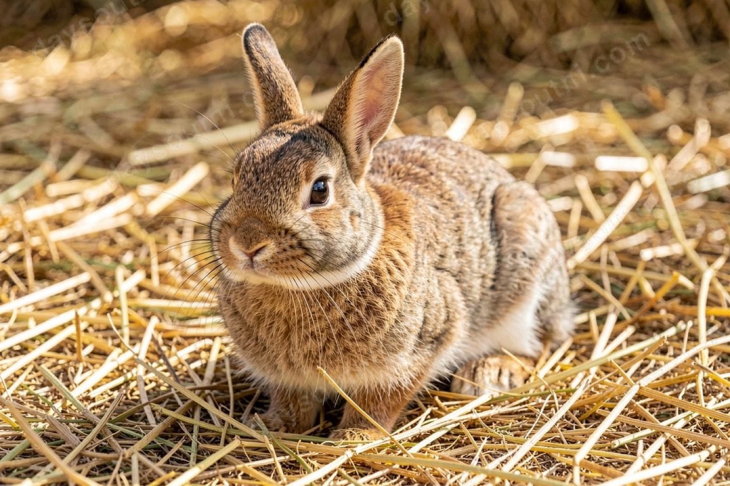 A small animal on straw, one of the residents at Reptile Hunters in Belfast