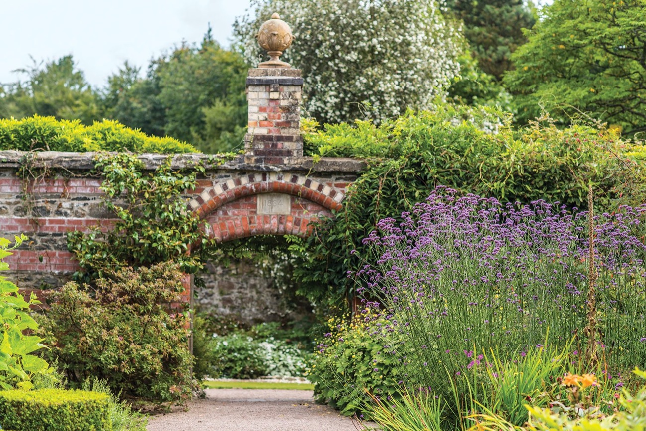 The walled garden at Rowallane in bloom
