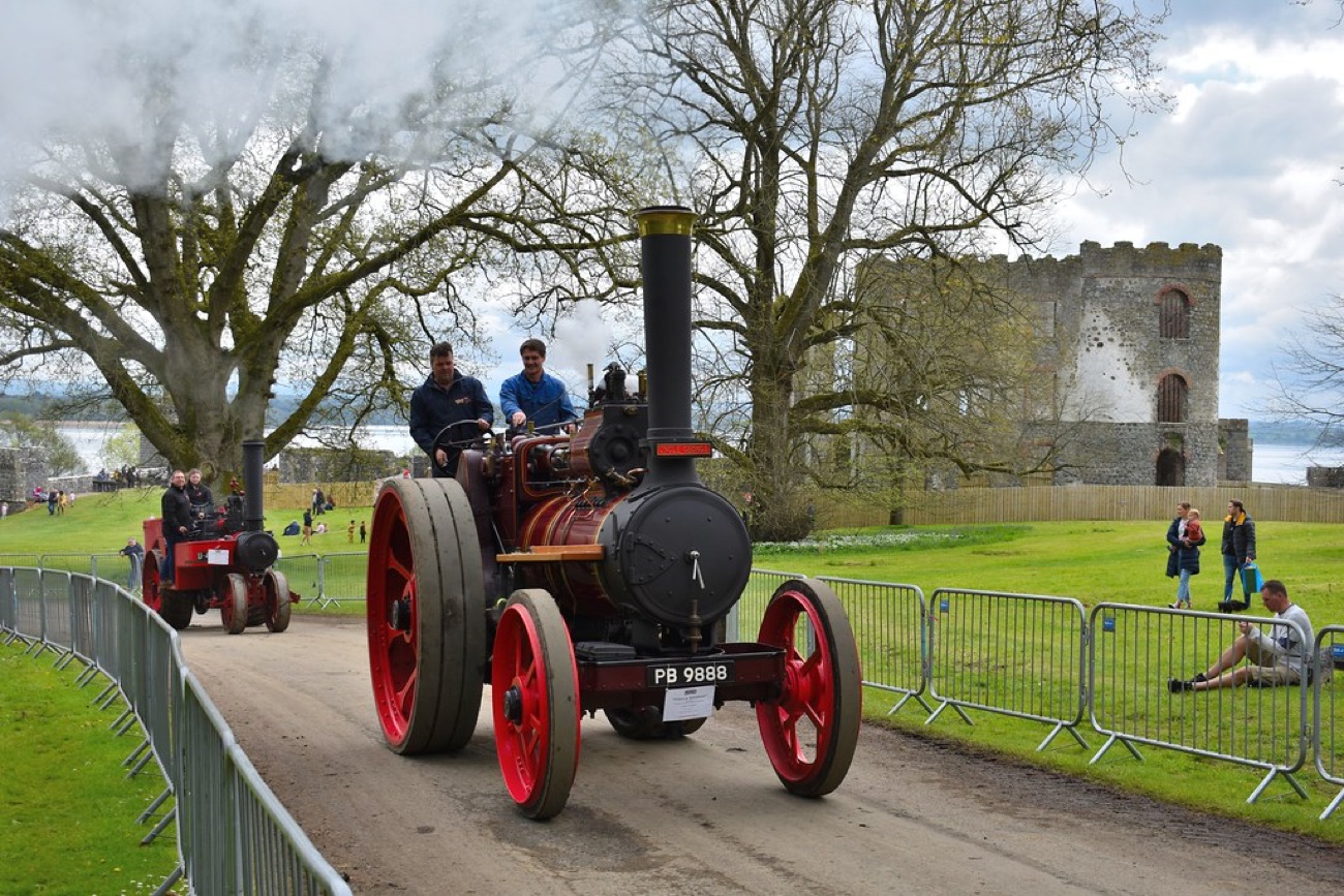 A working steam engine at the Shane's Castle steam rally