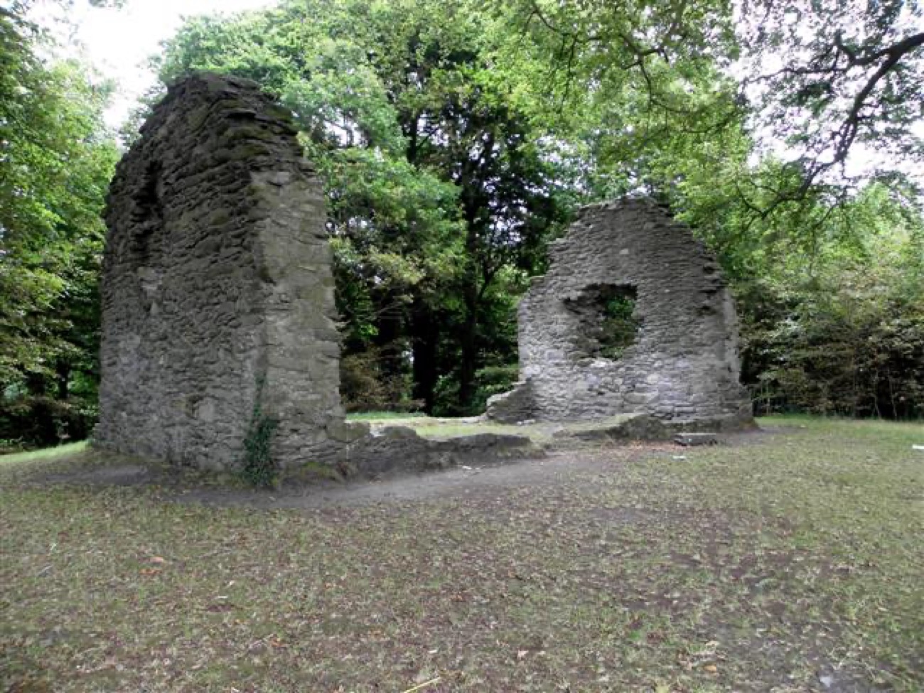 The ruins of St Brecan's Church in St Columb's Park